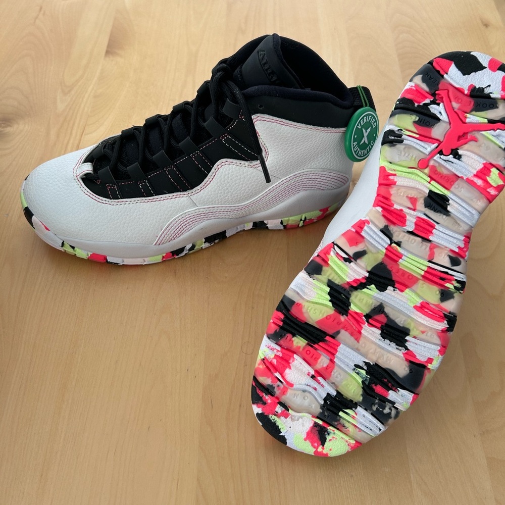 New Jordan 10 Retro White Barely Ember Glow